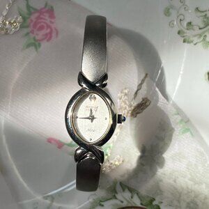 Rare And Vintage Dainty Silver Armitron Diamond Womens Watch